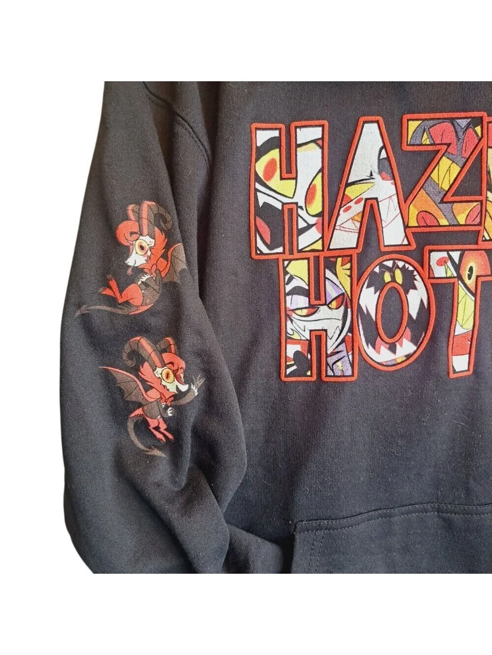 Hazbin Hotel Character Logo Hoodie with Charlie Morningstar, KeeKee Size Med